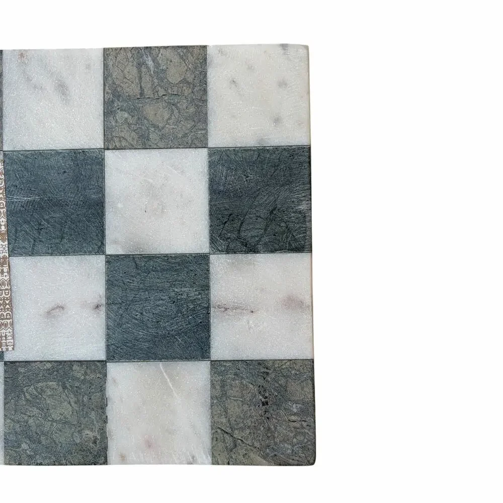 Handcrafted in India marble checkered